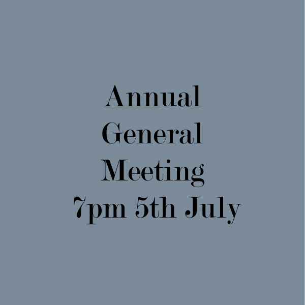 Annual General Meeting 7pm 5th July