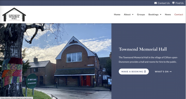 new village hall website